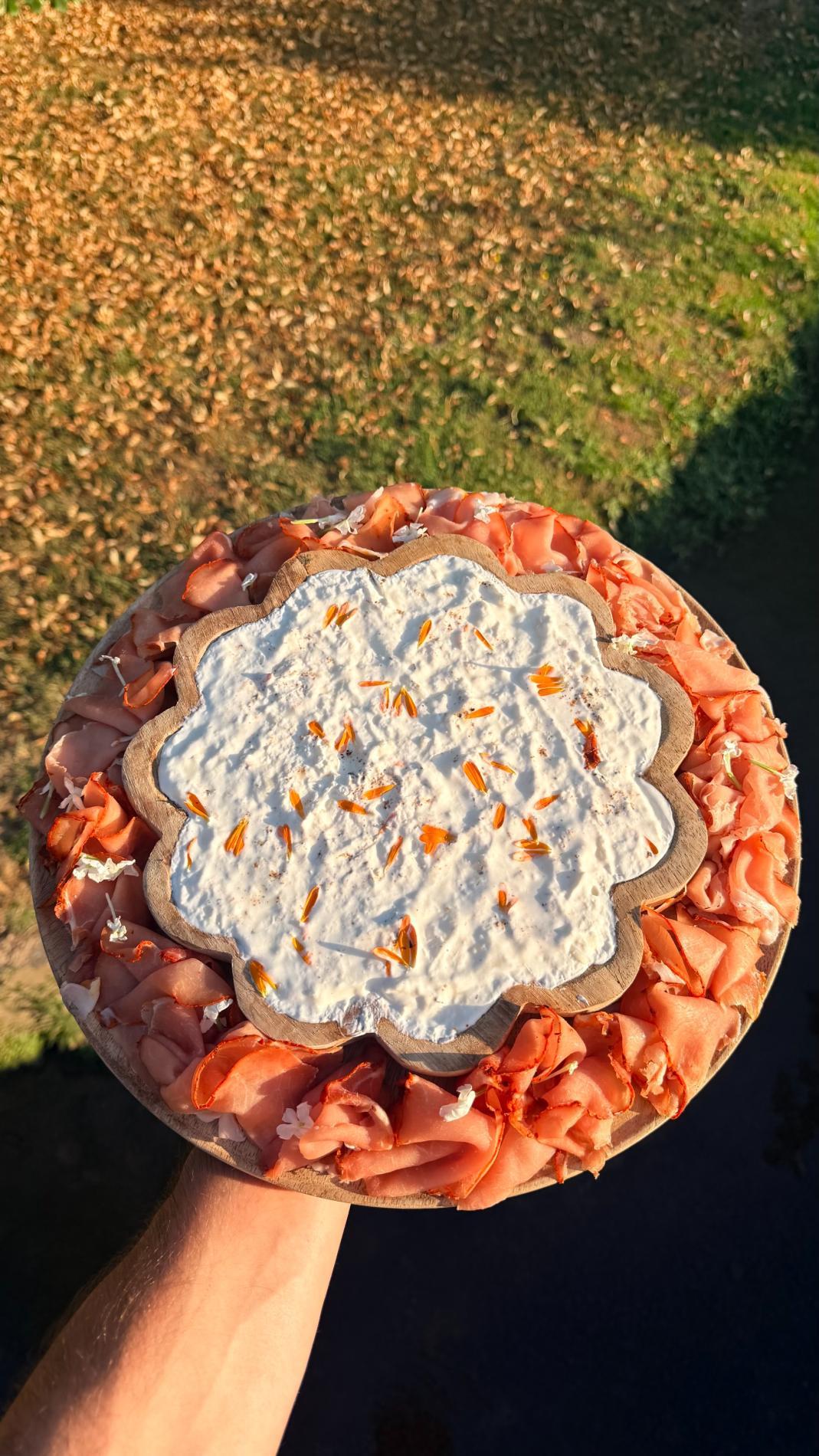 Stracciatella et charcuteries